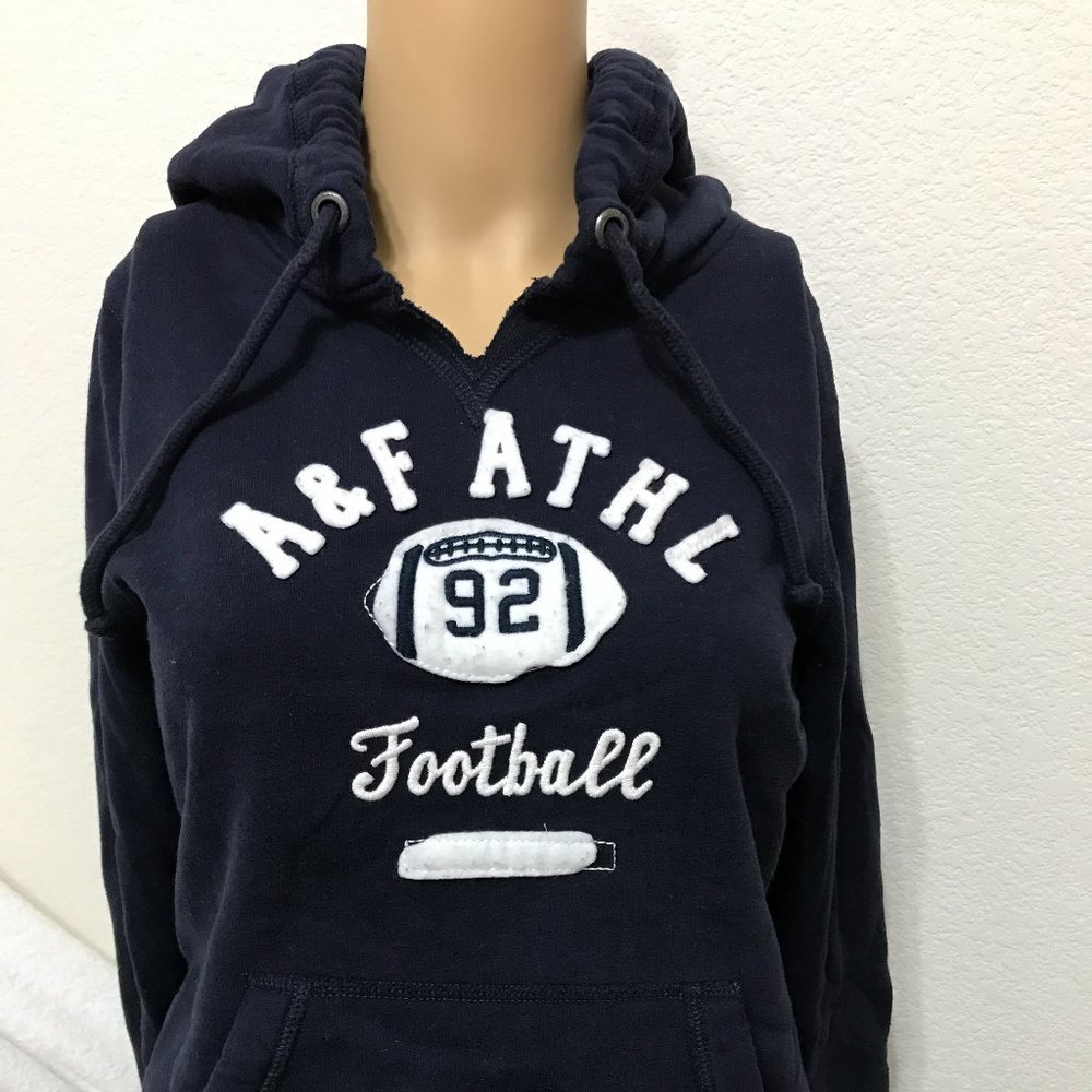 NEW A & F LOGO Pullover Hoodie Navy Blue  in size S